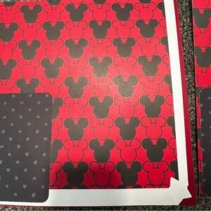 Red and Black Mickey Mouse Scrapbook Paper